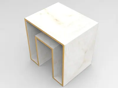 Pow Side Table Low-poly 3D model