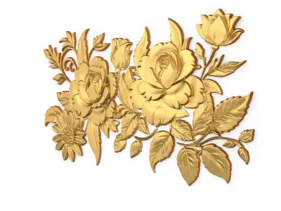 Classic carved decor ornament 411  3D model