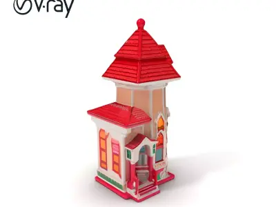 Victorian Style House Model Pack Low-poly 3D model