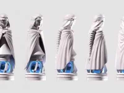 ONLY MEDIEVAL QUEEN CHESS PIECE Free 3D print model