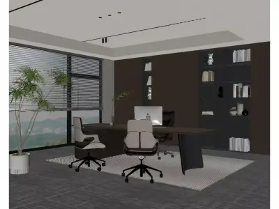 modern office 3D model