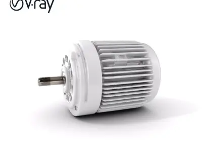 Electric Motor D Model Pack Low-poly 3D model