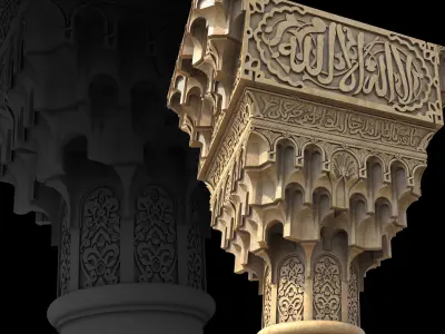MUQARNAS Capital Alhambra of Granada  3D model