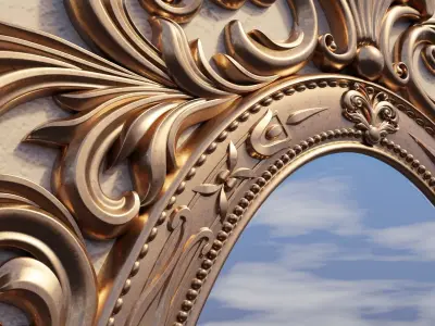 Carved Frame 2 Low-poly 3D model