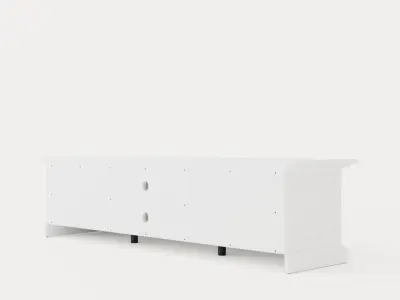 Hampton TV Bench 180 Cm Shelf4 Boxes White Low-poly 3D model