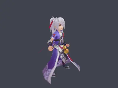 Character01 Warrior Low-poly 3D model