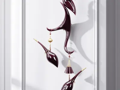 Birds The Glass Art Sculpture Jenny Pohlman and Sabrina Knowles 3D model