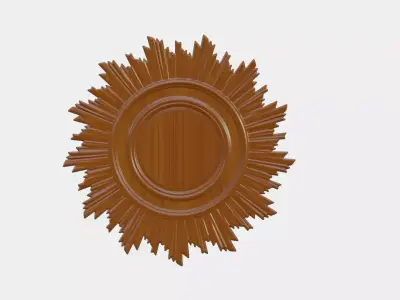 Wooden Clock Decor 3D print model 3