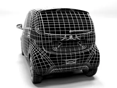 PEUGEOT ION LOWPOLY Low-poly 3D model