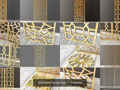 Decorative Panels Pack 1 3D Model Collection