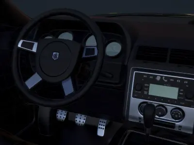 Dodge Challenger 2009 Low-poly 3D model