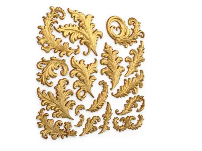 Acanthus Leaves Collection-01 3D model