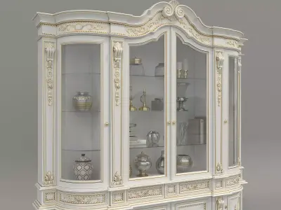 Classic Display Cabinet and Decoration 11 3D model