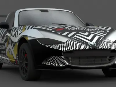 Mazda MX-5 Miata 3D Model Realistic  Game Ready Roadster Low-poly 3D model