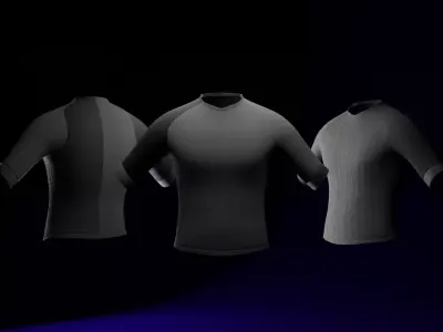 Retopoed Sports shirt 3D model