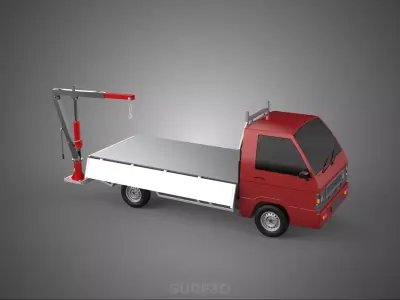 ATTACHMENT HYDRAULIC LIFT JIB CRANE WINCH WIDE DECK PICKUP TRUCK 3D model