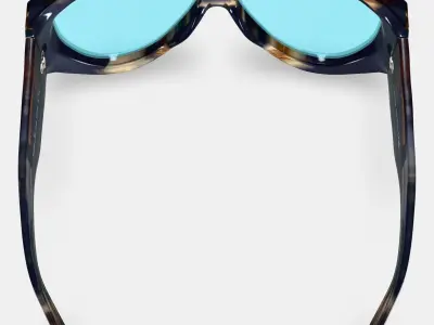 TOM FORD BRONSON DARK HAVANA BLUE 3D model