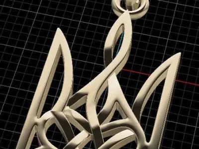 Ukrainian Trident 3D print model 9