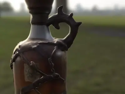 Cursed Pirate Rum Bottle Low-poly 3D model