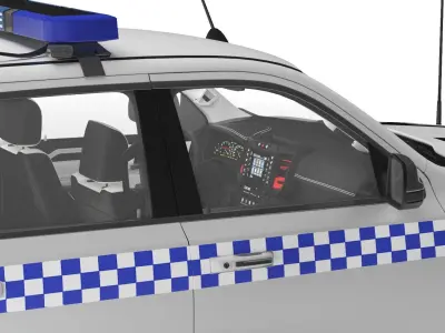 Police Paddy Wagon Dodge RAM 1500 With Interior 3D model