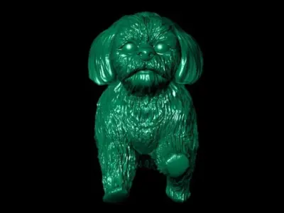 Running Dog 3D Printable Model 3D print model