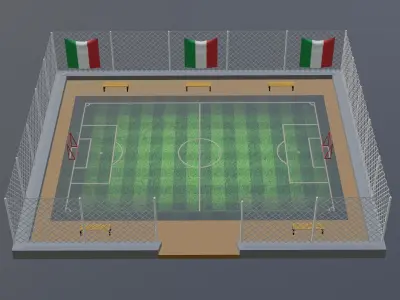 Soccer Stadium - Italy Low-poly 3D model