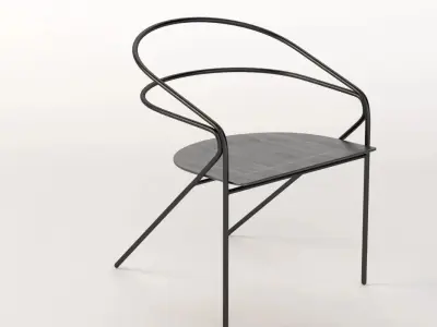 Living Divani Georges Light Steel Chair 3D model