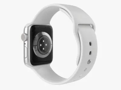Apple Watch Series 6 silicone loop silver 3D model