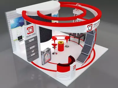 Booth Exhibition Stand a157 3D model