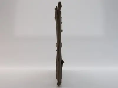 Wooden Window Side Wall  Low-poly 3D model