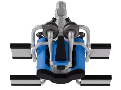 Twin Turbocharged V6 Engine Free 3D model