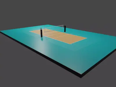 Volleyball Court Free 3D model