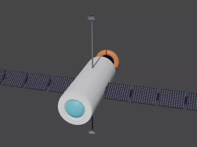 Space Pod Or Hubble Space Telescope Free low-poly 3D model