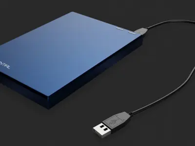 Generic External Hard Drive Storage - GameReady Low-poly 3D model