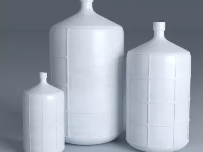 Big Clay Vases Set 3D model