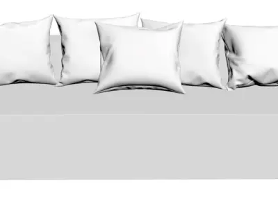 Five dark sofa cushions 3D model