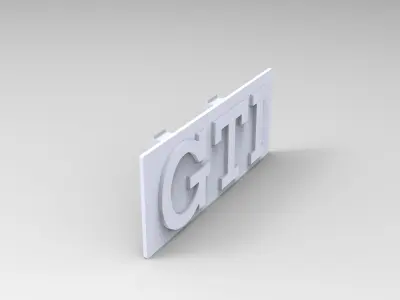 Golf GTI monogramme grille 3D print model