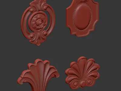 Ornaments - Pack 01 3D model