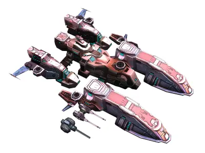 Battlestar - Spaceship 02 3D model