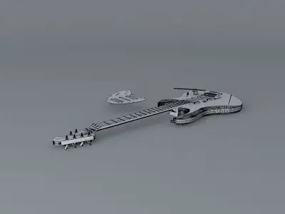 Ernie Ball MUSICMAN Silhouette guitar Free 3D model