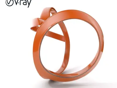 Dynamic Steel Ring Structure Model Pack Low-poly 3D model