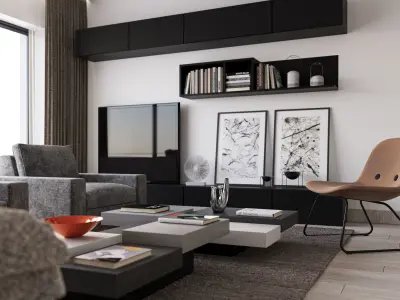 Modern Interior Apartment scene - 3ds Max Corona 9 3D model