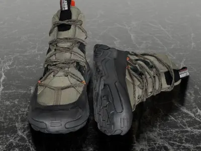 PALLADIUM OFF GRID CROSS 3D BOOTS Low-poly 3D model