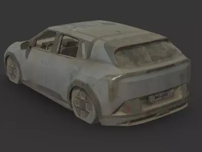 Abandoned Car - Kia EV4 Hatchback Low-poly 3D model