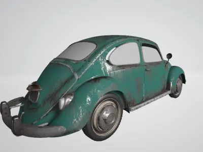 Beetle old volkswagen 3D model