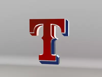 MLB Texas Rangers V2 Team Logo 3D model