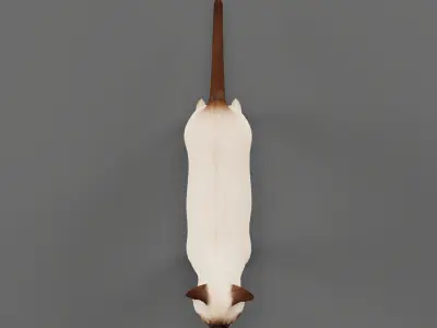Siamese Cat Low-poly 3D model