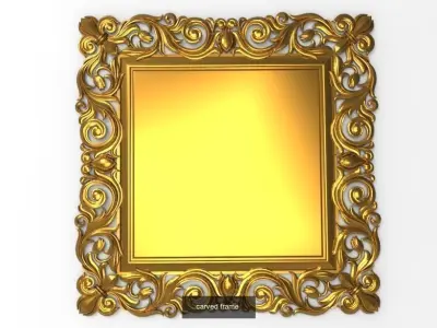 5 carved frames set 3D Model Collection buy