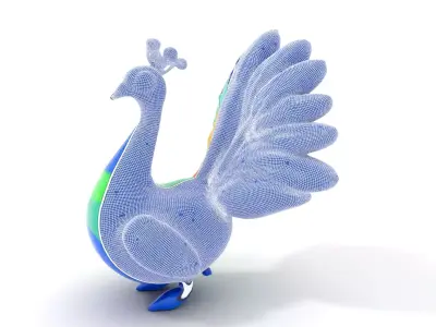 Vibrant Peacock model pack Low-poly 3D model