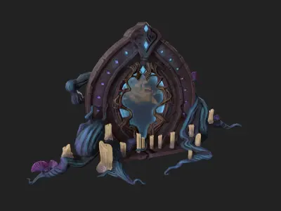Magic miror  Low-poly 3D model
